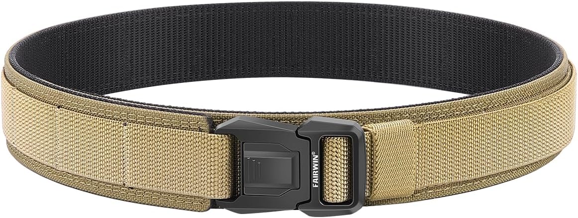 FAIRWIN Duty Belt, Tactical Battle Molle 1.5 Inch Carry Belts for Men with Quick Release Seatbelt Buckle