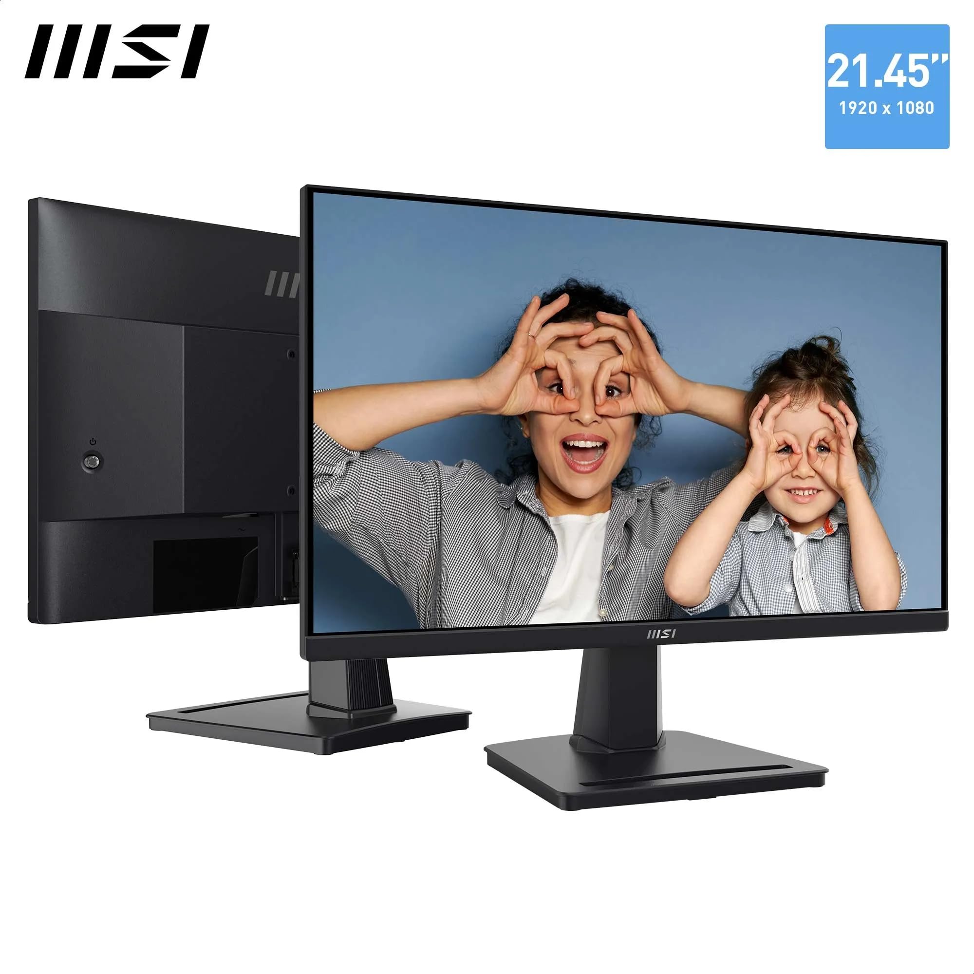 MSI PRO MP225V Monitor da Ufficio 21,5” Full HD – Pannello VA 1920 x 1080, 100 Hz, Schermo a Basso Affaticamento Visivo, Inclinabile – HDMI, D-Sub (VGA)