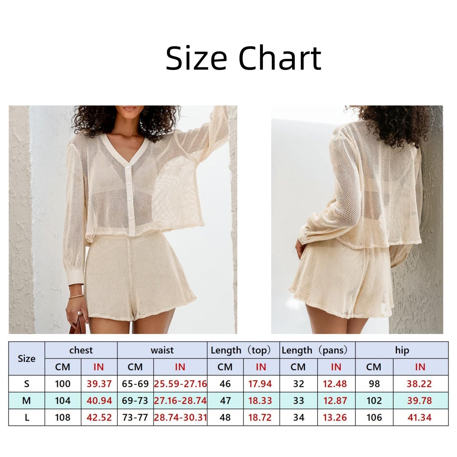 Costume Da Bagno Da Donna Cover Up Set Hollow Out Knit Button Down Cover Up Shorts Set Abiti Da Vacanza in Spiaggia