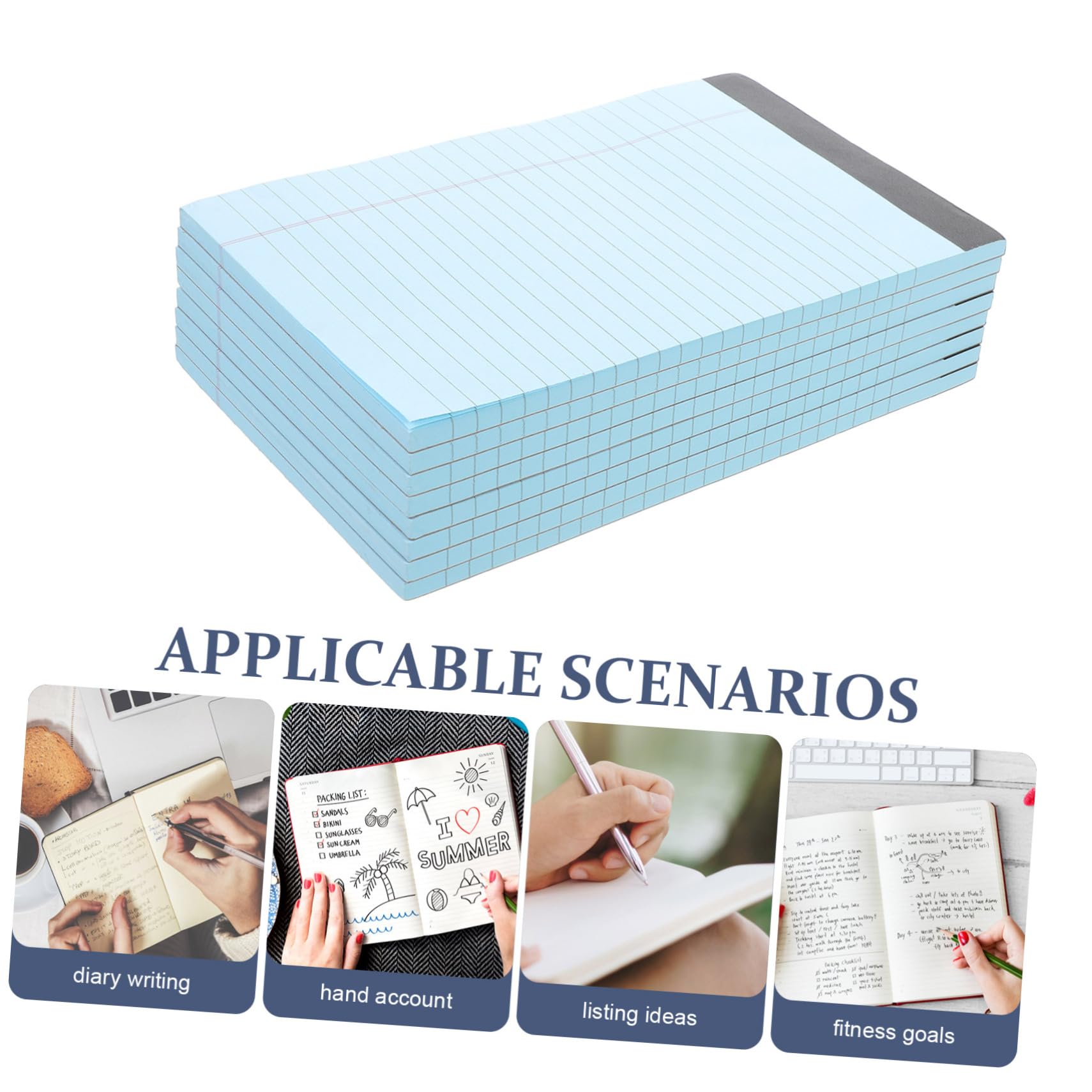 FOMIYES A5-notizblock 8 Stück Blau Papier Liniertes Papier Ideenbuch