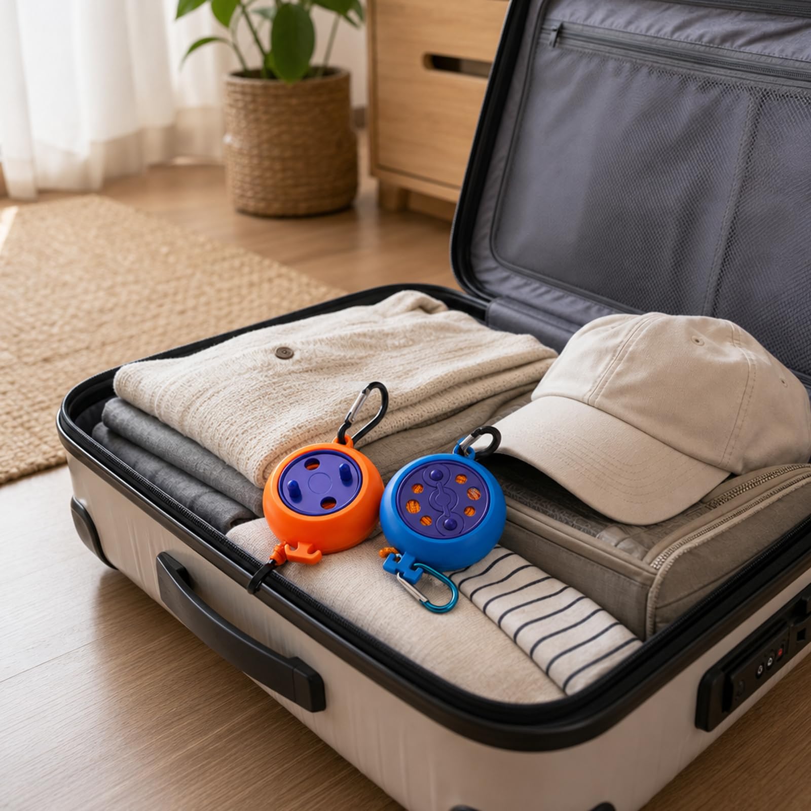 2er-Set Wäscheleine Ausziehbar - Faltbare Reise Wäscheleine & Camping Wäscheleine - Tragbar und Platzsparend für Hotel, Urlaub und Outdoor