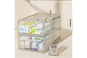 Clear Storage Box for Medicine and First Aid