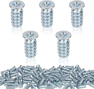 50pcs Drawer Rail Euro Screws Compatible with IKEA 100349, Crosshead Self Tapping Screws Replacement for Furniture Assembly