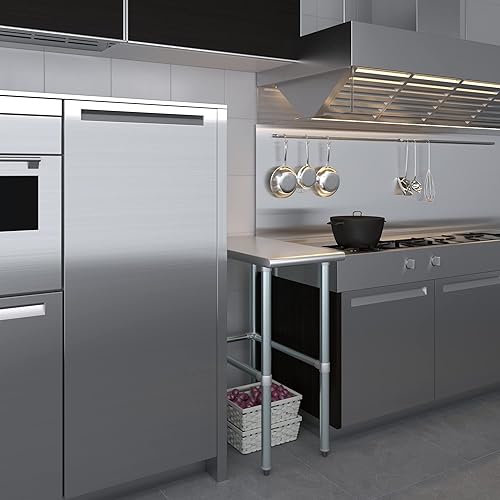 Vista 189 de Mesa de trabajo de acero inoxidable AmGood