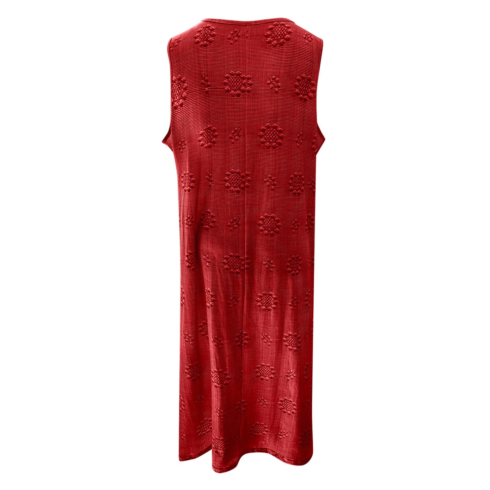 Damska casualowa zwiewna letnia sukienka długa bez rękawów z nadrukiem elegancka wygodna luźna moda modna