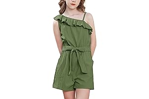 Girls One Shoulder Romper: Stylish Comfort for Young Fashionistas