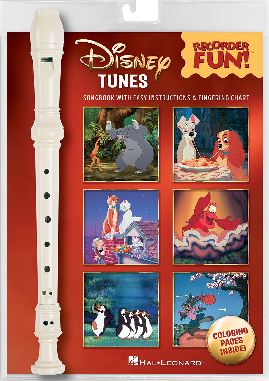 Disney Tunes - Recorder Fun | Beginner Recorder and Songbook Pack for Kids | Learn to Play Easy Disney Songs | Hal Leonard Music Book with Fingering Chart and Instructions