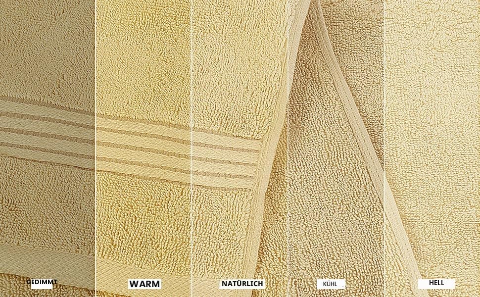 Utopia Towels 8-teiliges Handtücher-Set, 100% Baumwolle, Beige – Ansicht 5
