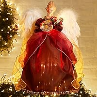 Vista 10 de Decoración de árbol de ángel de Navidad con alas de plumas, adorno de árbol de Navidad para interiores, oficina, Navidad, Año Nuevo, decoración