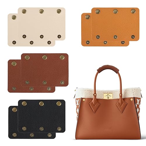 8 Pcs Handbag Handle Cover, 3 Snap PU Leather Luggage