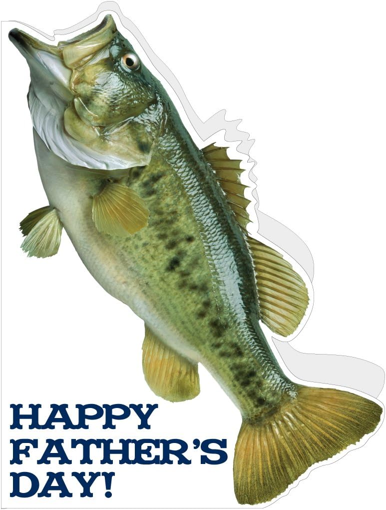VictoryStore Jumbo Greeting Cards: Giant Father's Day Card with Envelope, Fish Shape Design, 2 feet X 3 feet