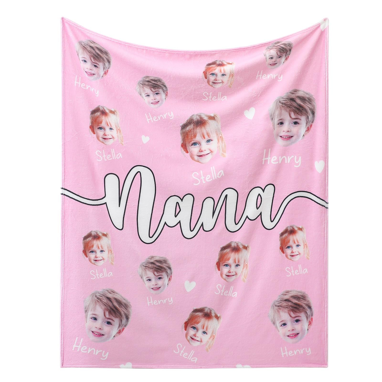 Snewvie Custom Flannel Mum Blanket with Photos, Gift for Adults, Ideal for Birthday & Mother's Day