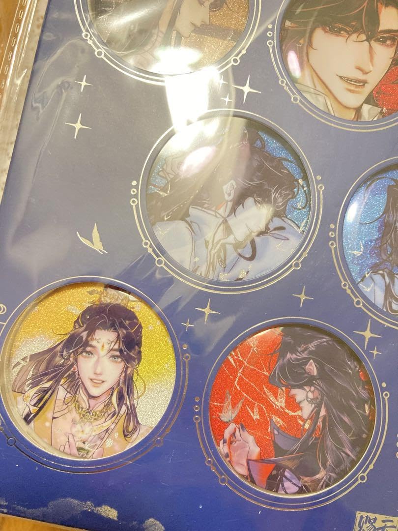 天官賜福　缶バッジ　花城　三郎　謝憐　ラメ　ホログラム Amazon | 天官賜福 ラメ ホログラム 11個 缶バッジ セット 公式 花城