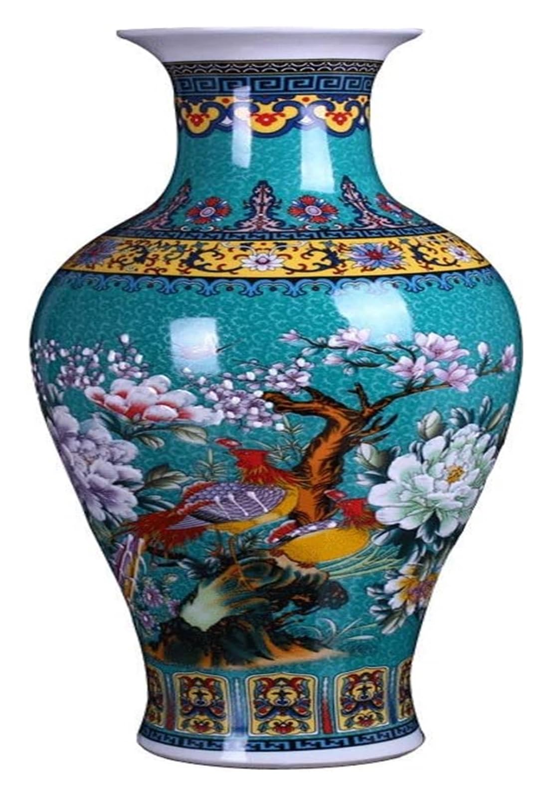 SnamicE Vase Tabletop Large Fishtail Ceramic Floor Vase, Flower Vase Decorative Vase,