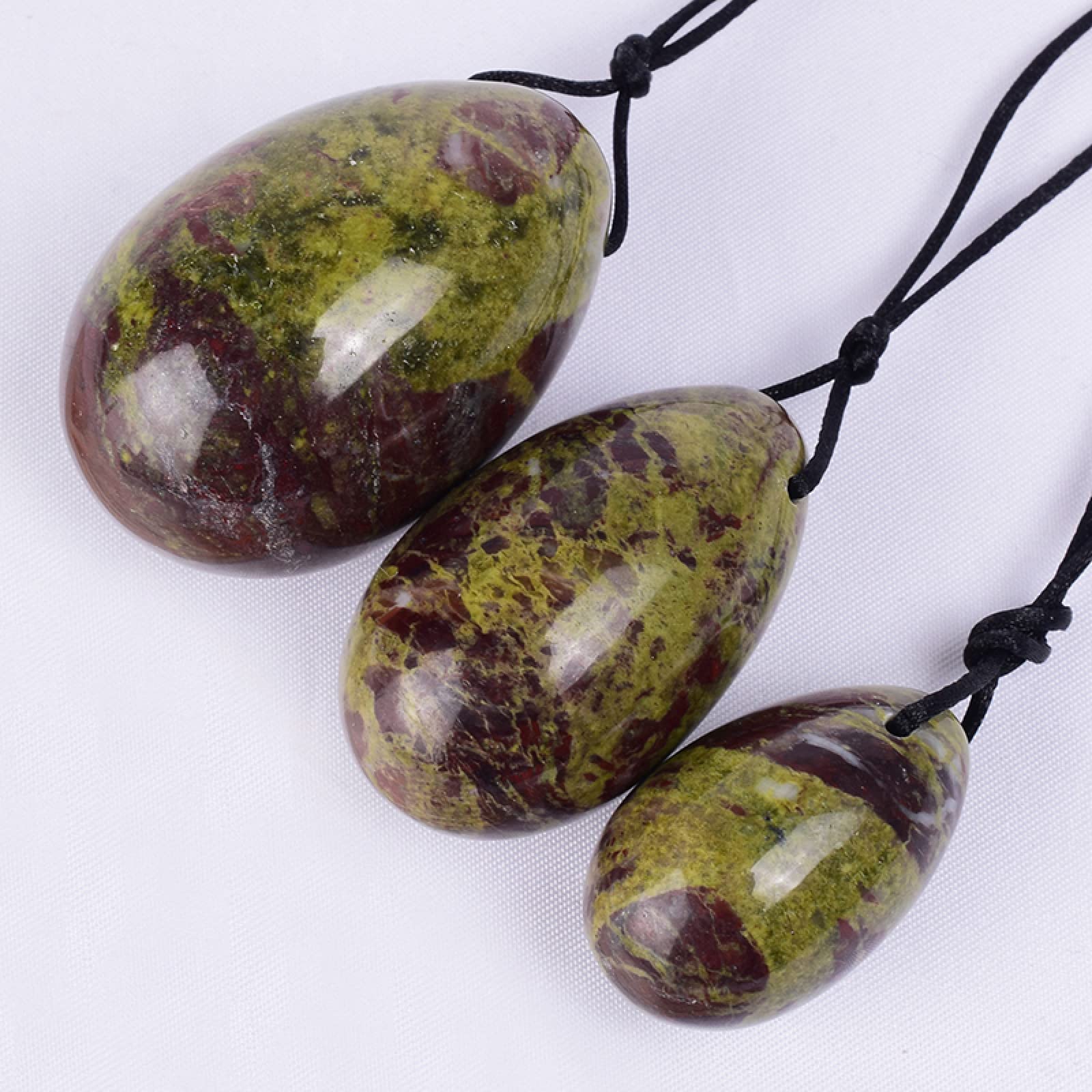 3Pcs / Set 100% naturel Jade Yoni Egg Kegel Exercice, 3 œufs avec boîte