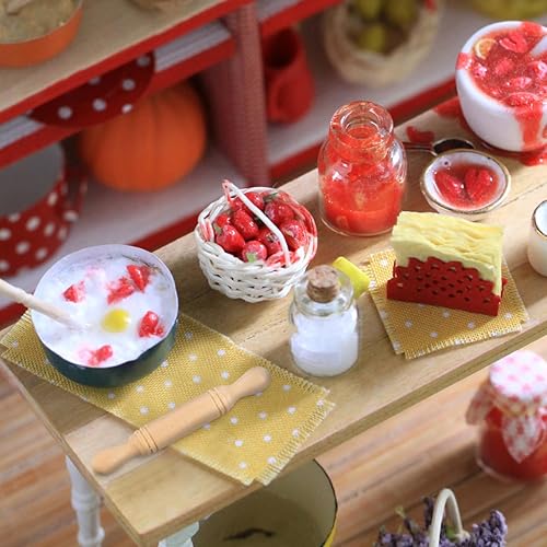 Miniatura 5 de Mini rodillo de madera para decoración del hogar, utensilios de cocina de madera para rodar, rodillo francés para mini casa de prensa de