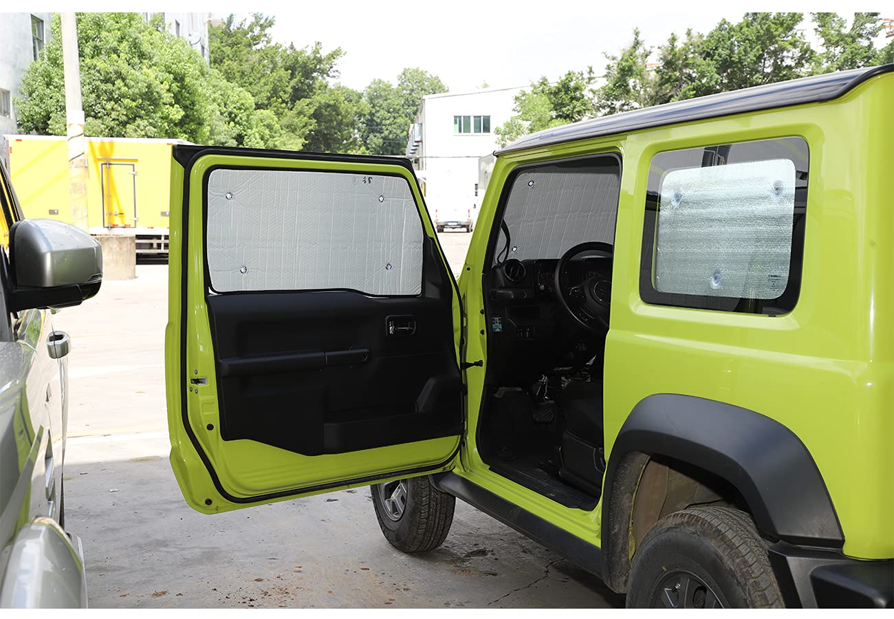Pare-soleil pour pare-brise de voiture, protection solaire pour fenêtres pour Suzuki Jimny 2019-2024, ensemble de 6 visières mates, ensemble de pare-soleil de voiture