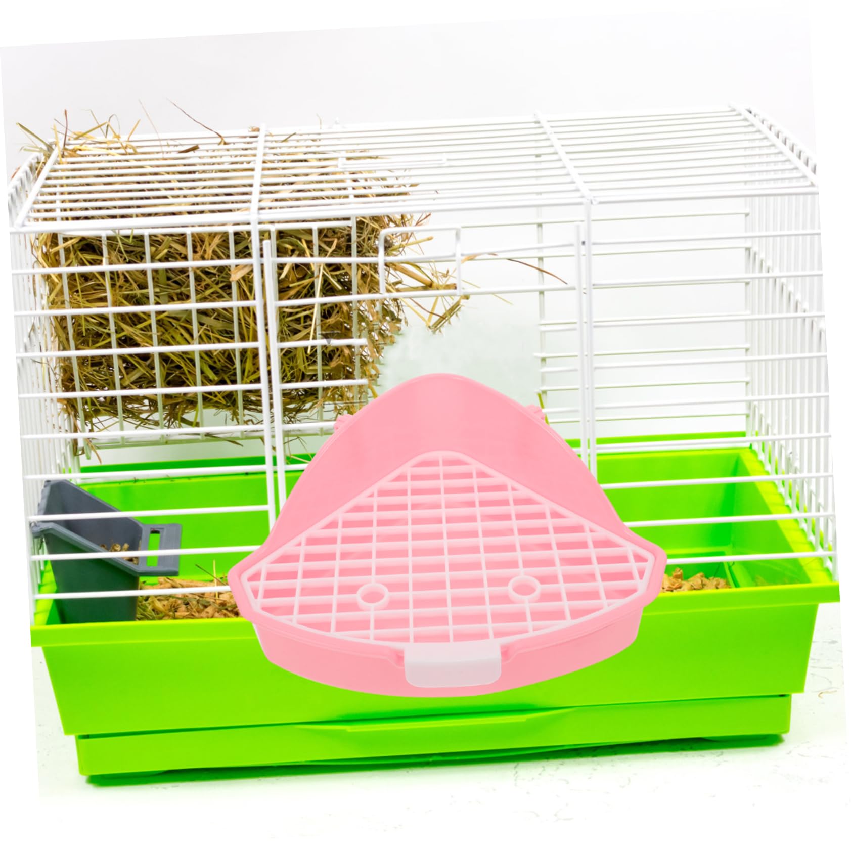 BESPORTBLE 3pezzi Vassoio per Lettiera per Piccoli Animali Toilettper Conigli e Cavia Design Compatto per Soggiorni e Facilita Abitudine al Vasino e La Pulizia