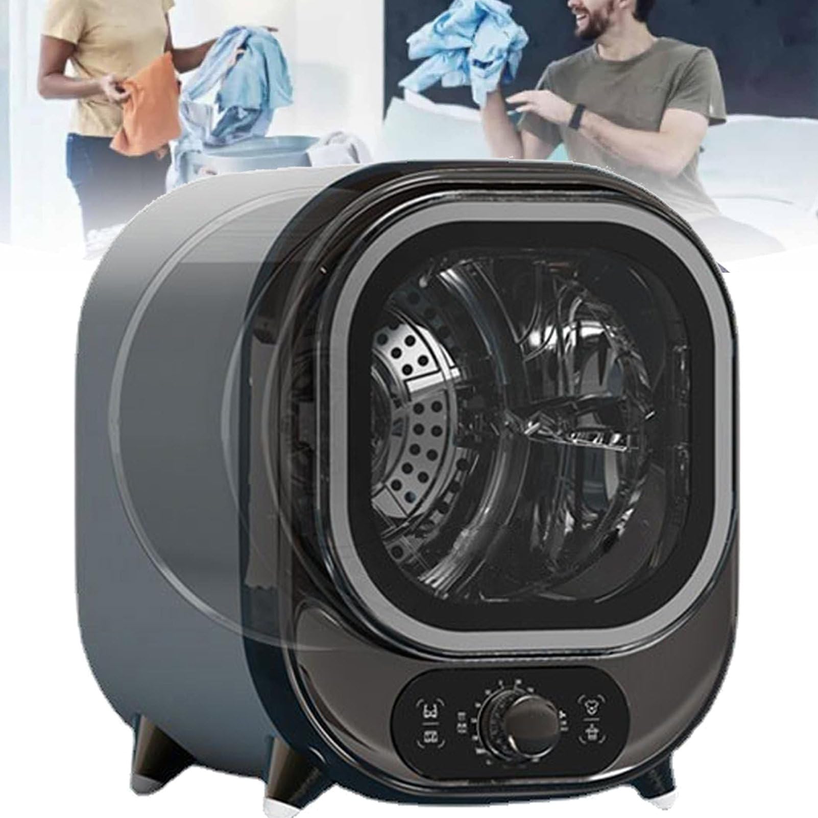 Secadora De Condensador Portátil,Pequeña Secadora Ventilada De 5 Kg,Uso De Encimera Montada En La Pared,Capacidad De Carga De 0,8 Kg (A 220V)
