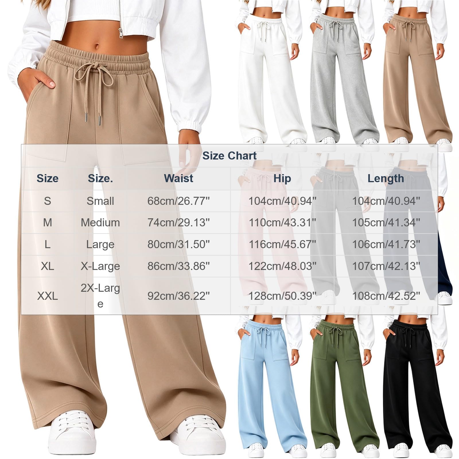 Hosen Damen Jogginghose Trainingshose Bequeme Damenhosen Freizeithose Baggy Outdoor Hosen Lässig Laufhose Joggpants Winter Sporthose Einfarbig Sweatpants Casual Sweathose mit Elastischer Gürtel