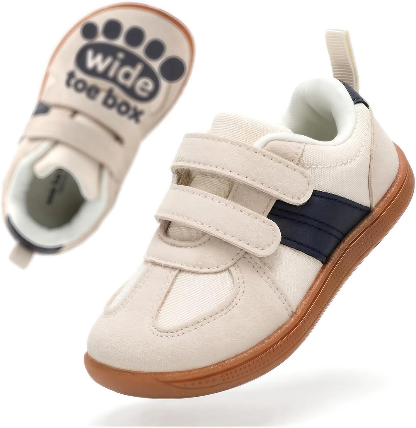 Toddler Barefoot Shoes Boys Girls: Zero Drop Kids Sneakers Non-Slip First Walking Shoes Lightweight Preschool Tennis Shoe for Outdoor Activities