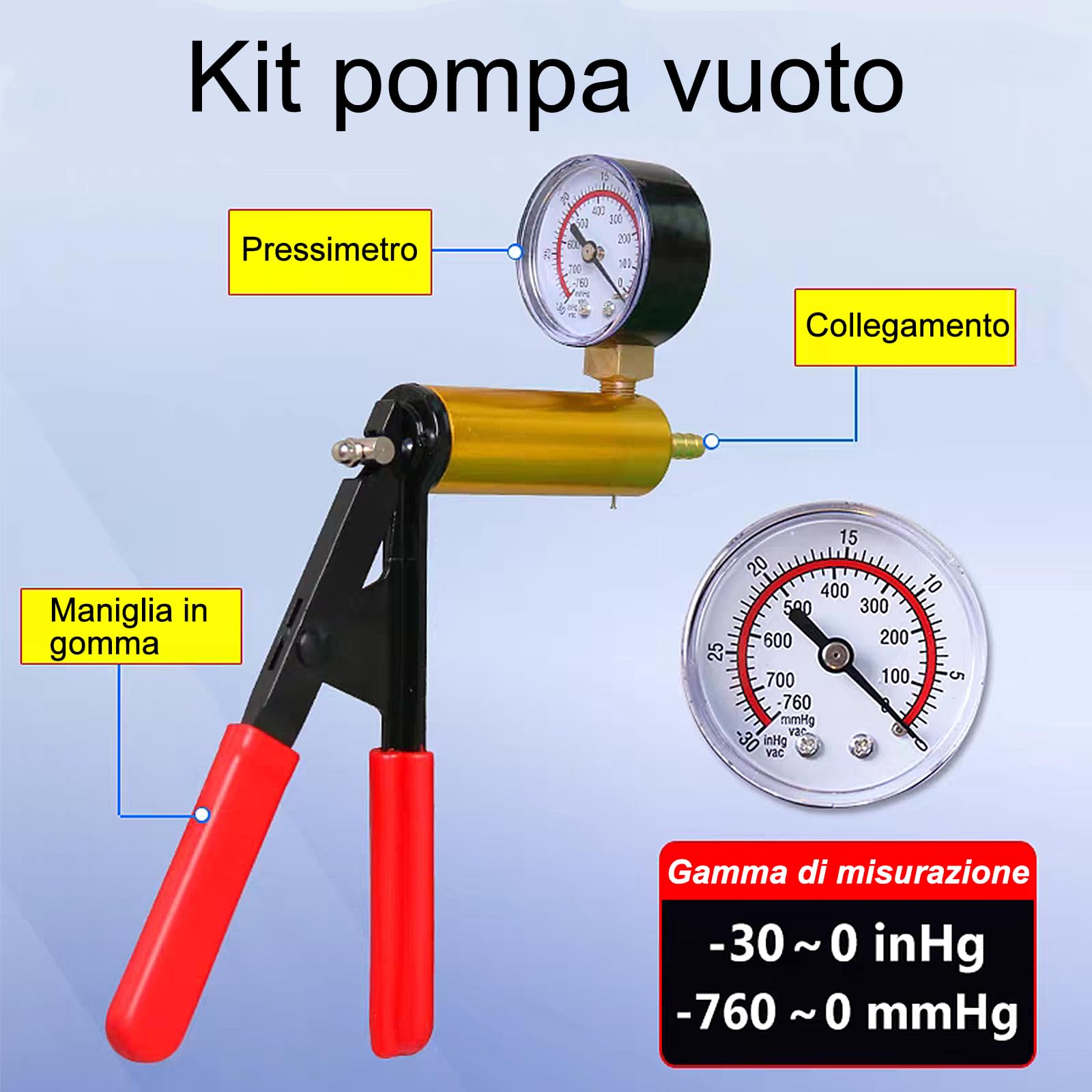 Freni Auto Dispositivo per aspira Liquido Freni Kit,Professionale per Spurgo Liquido Freni Set,Pompa Manuale per Svuotare Facilmente i Freni di Auto e Moto
