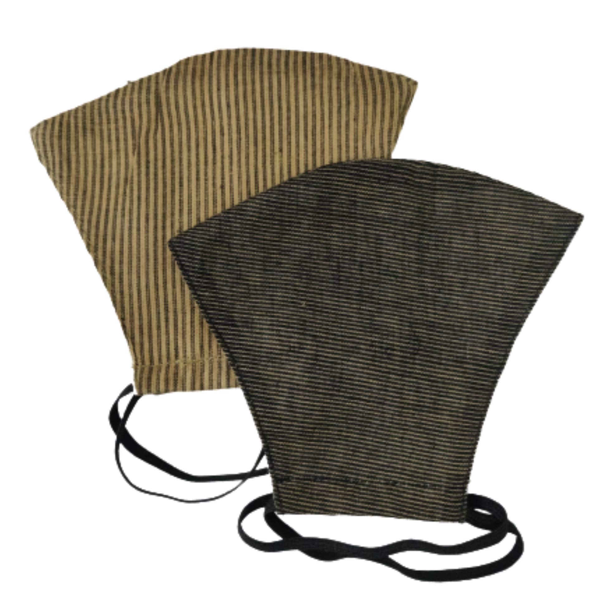 Shaila's Couture Khadi Cotton Face Masks - Soft, Washable, Reusable, For Men and Boys, With Ear Mount Elastic Loops (PACK OF 2)