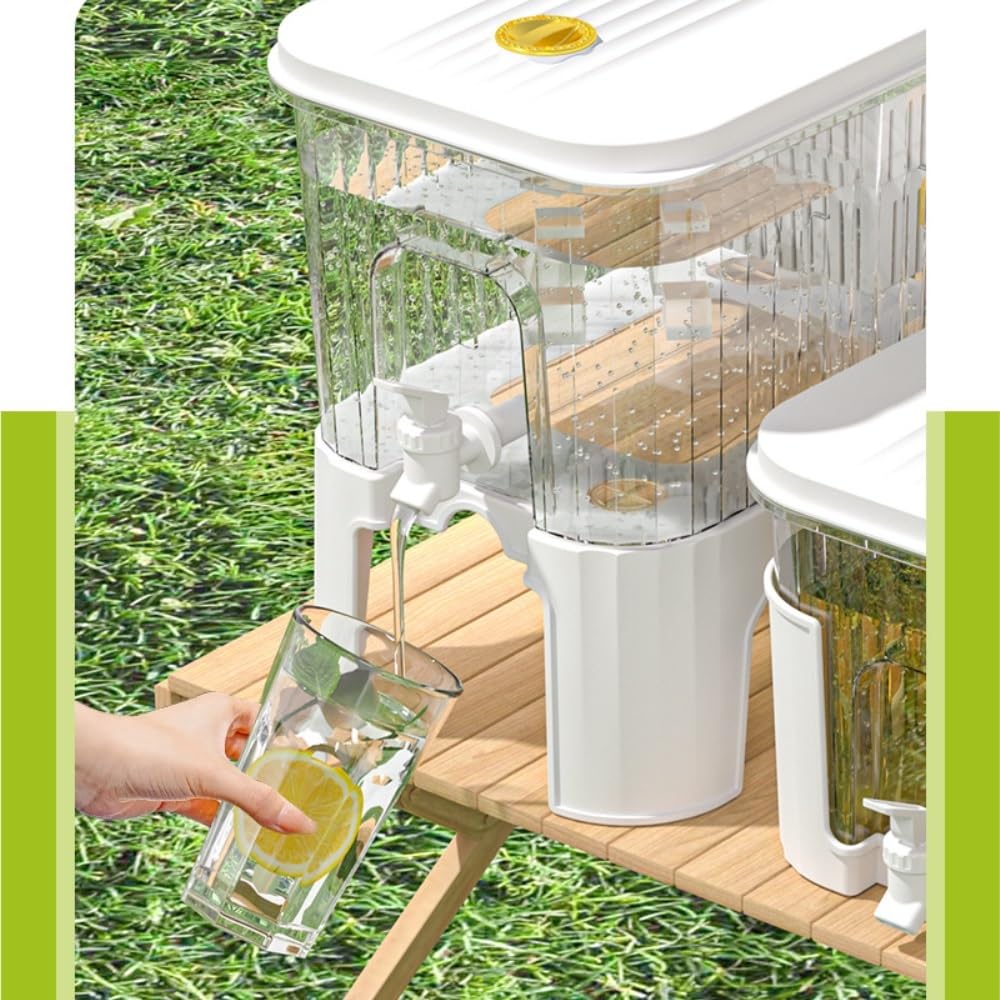 dispenser acqua Dispenser for bevande ghiacciate con secchiello for succhi di frutta, bevande for frigorifero, secchiello for acqua fredda, for feste in casa filtrata(8L)