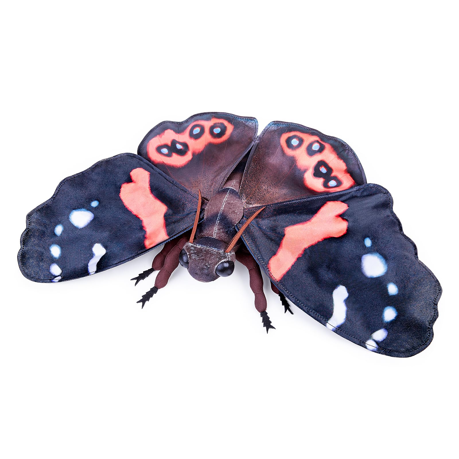 Tiny Heart Realistic Monarch Butterfly Animal Cuddly Toy,Monarch Butterfly Plush Toy Simulation Series,Cambrian Ancient Monarch Butterfly Insect Plush Toy Series Interactive Games,orange/10.6in