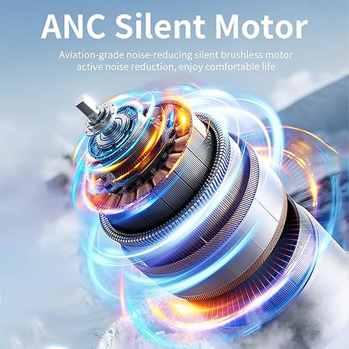 Miniatura 6 de Mini ventilador turbo de mano portátil, recargable por USB con 12-16 horas de trabajo y banco de energía integrado, ideal para exteriores, viajes,