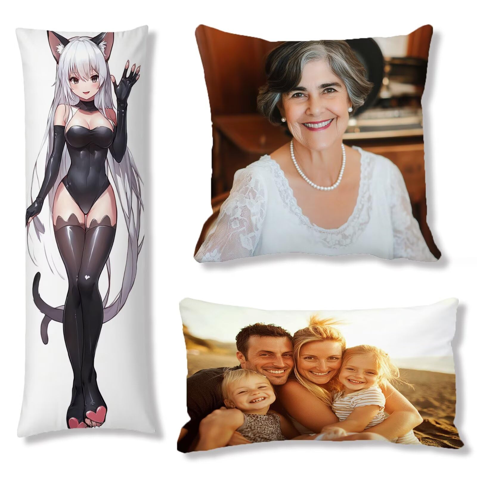 Coussin Personnalisé Photo, Coussin Canape, Taie Oreiller 60x180, Cod121