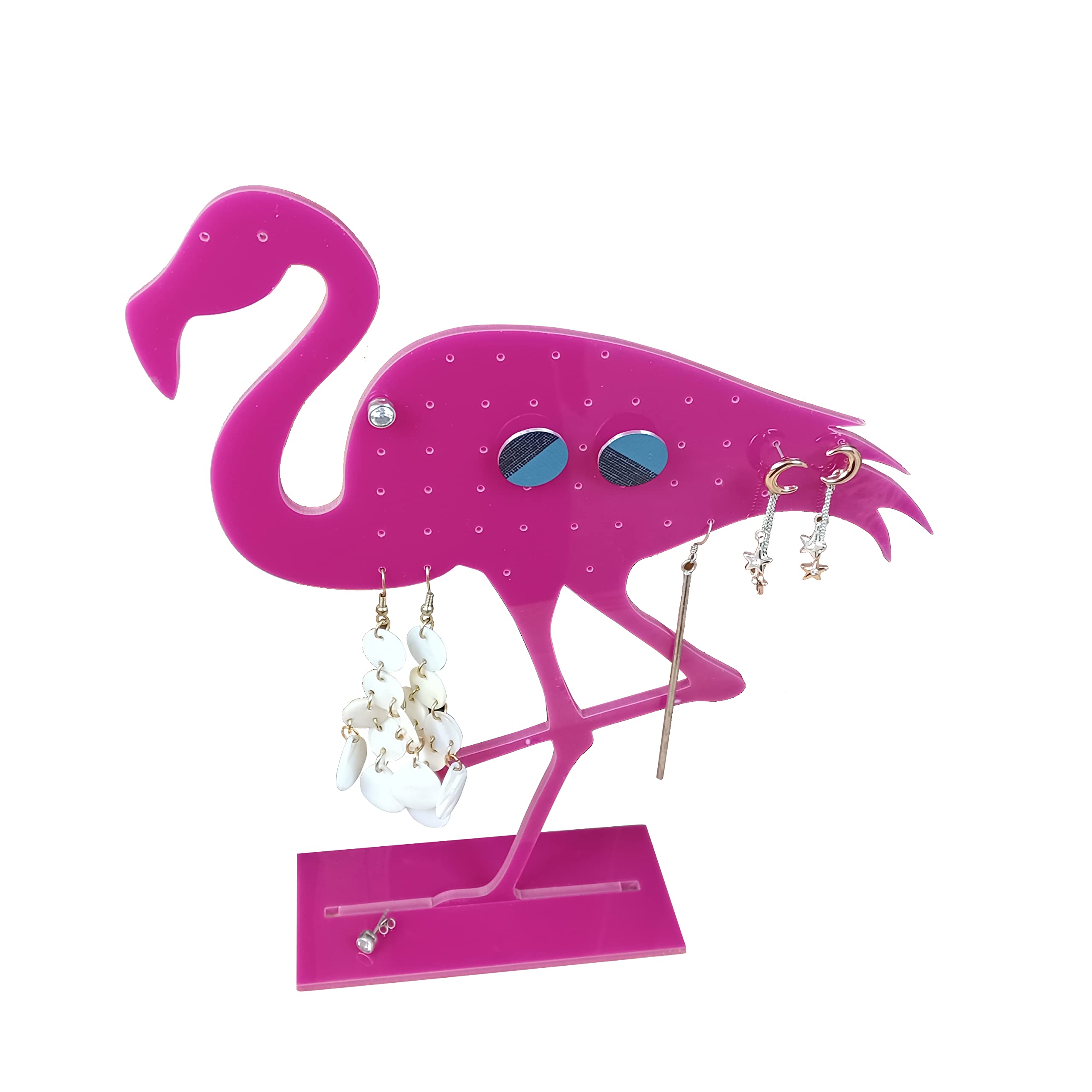 MadeAt94 Acrylic Flamingo Earring Holder Jewellery Earring Stand Jewellery Organizer