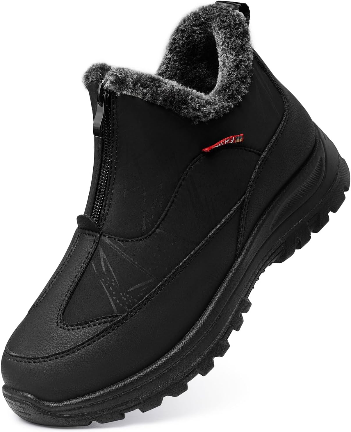 Winter Snow Boots for Women: Waterproof Warm Fur Lined Walking Outdoor Ankle Booties Slip on Snow Shoes Size 5-12