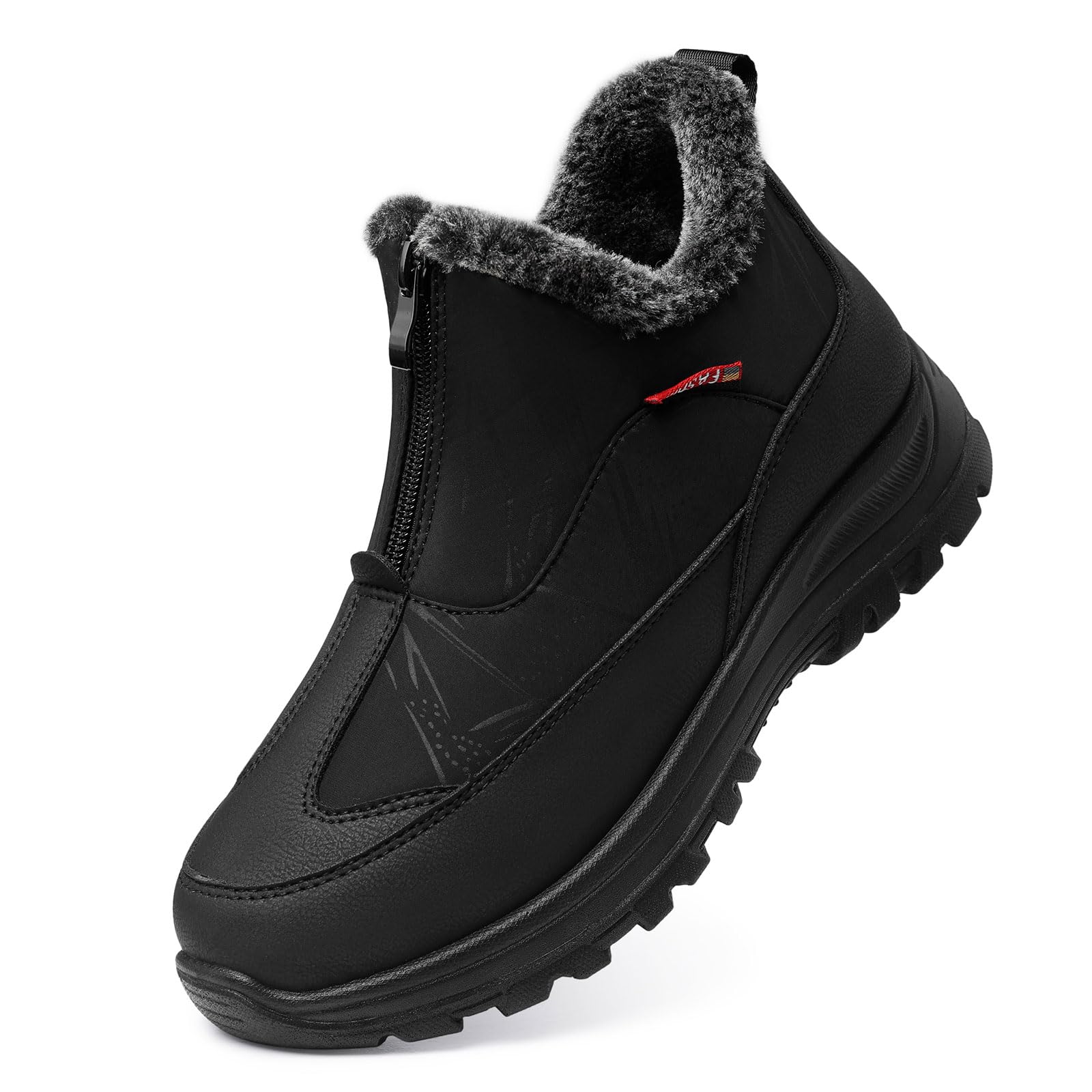 TEMOFON Winter Snow Boots for Women: Waterproof Warm Fur Lined Walking Outdoor Ankle Booties Slip on Snow Shoes Size 5-12