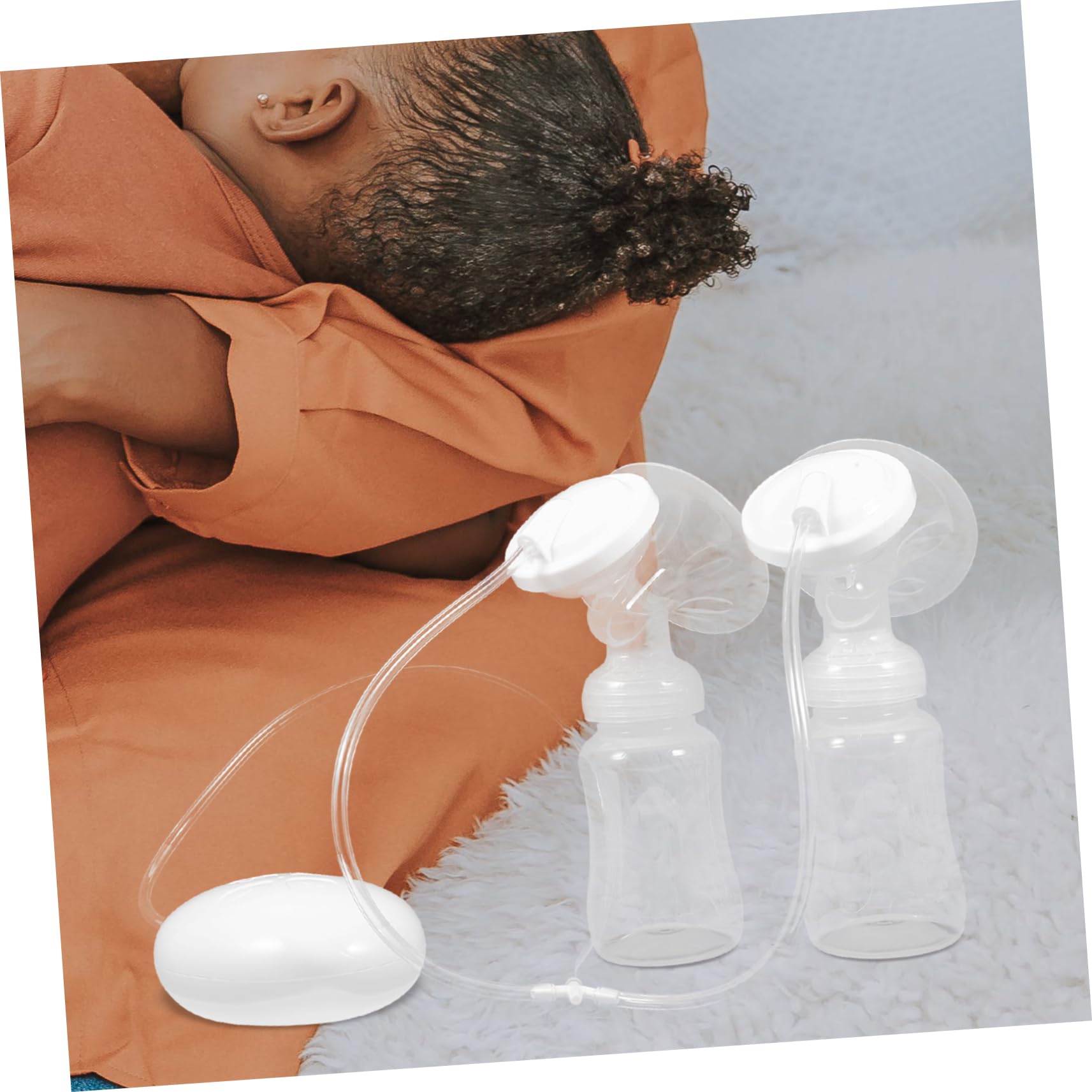 Extractor de Leche Eléctrico de Doble Cara, 1 Juego, Blanco | Pp, Ajuste Multinivel y Funcionamiento Silencioso, para Madres Primerizas, Envío sin Batería