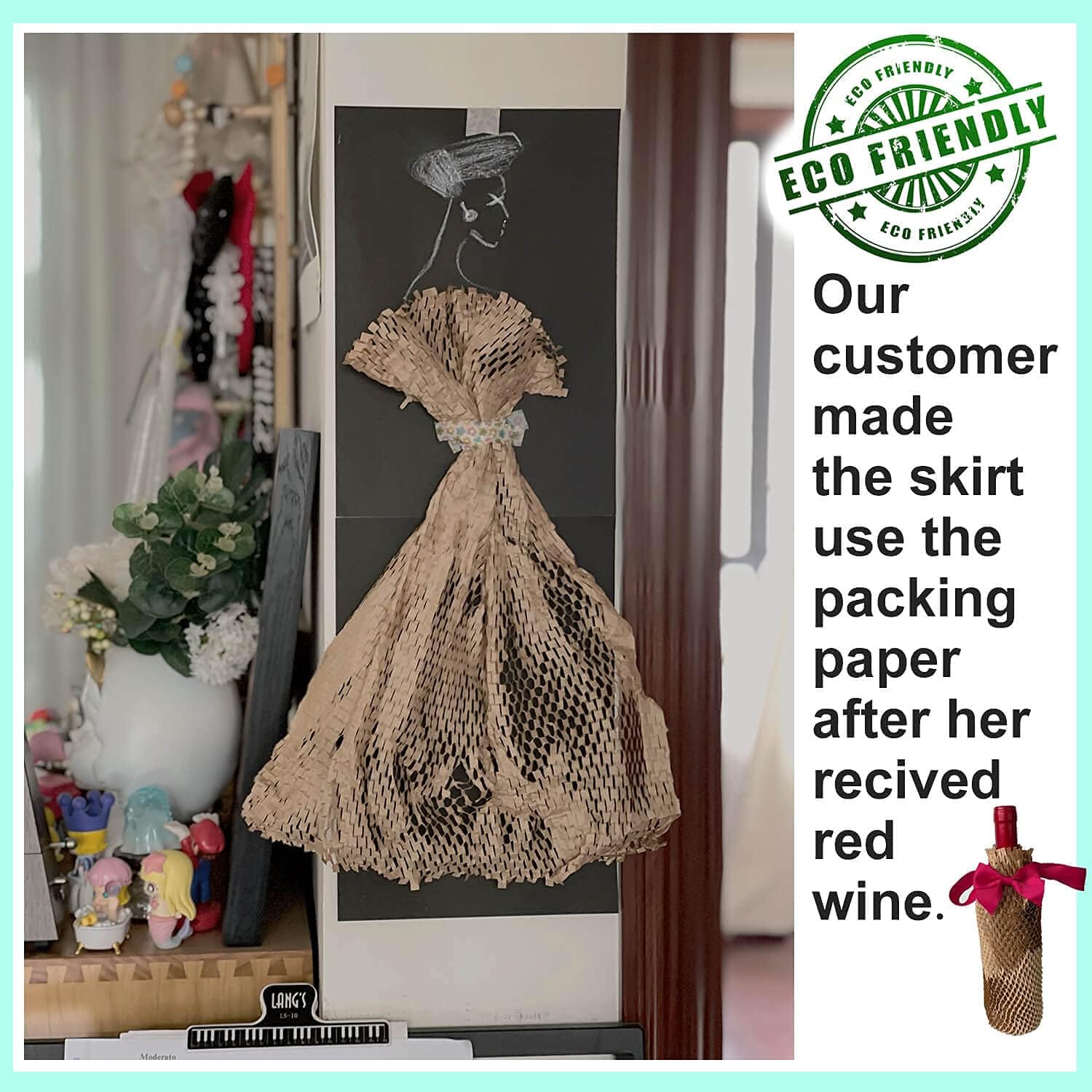 AlexHome Honeycomb Packing Paper,15" W x165' L,Eco Friendly Biodegradable Bubble Cushioning Wrap,Products & Gifts & Moving Honeycomb Wrapping Paper,Recyclable Cushioning Packing Material - 15"x165' : Office Products