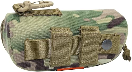Miniatura 2 de Estuche rígido para lentes tácticas Molle con clip con cremallera Multicam gafas de sol estuche de transporte antichoque bolsa de gafas