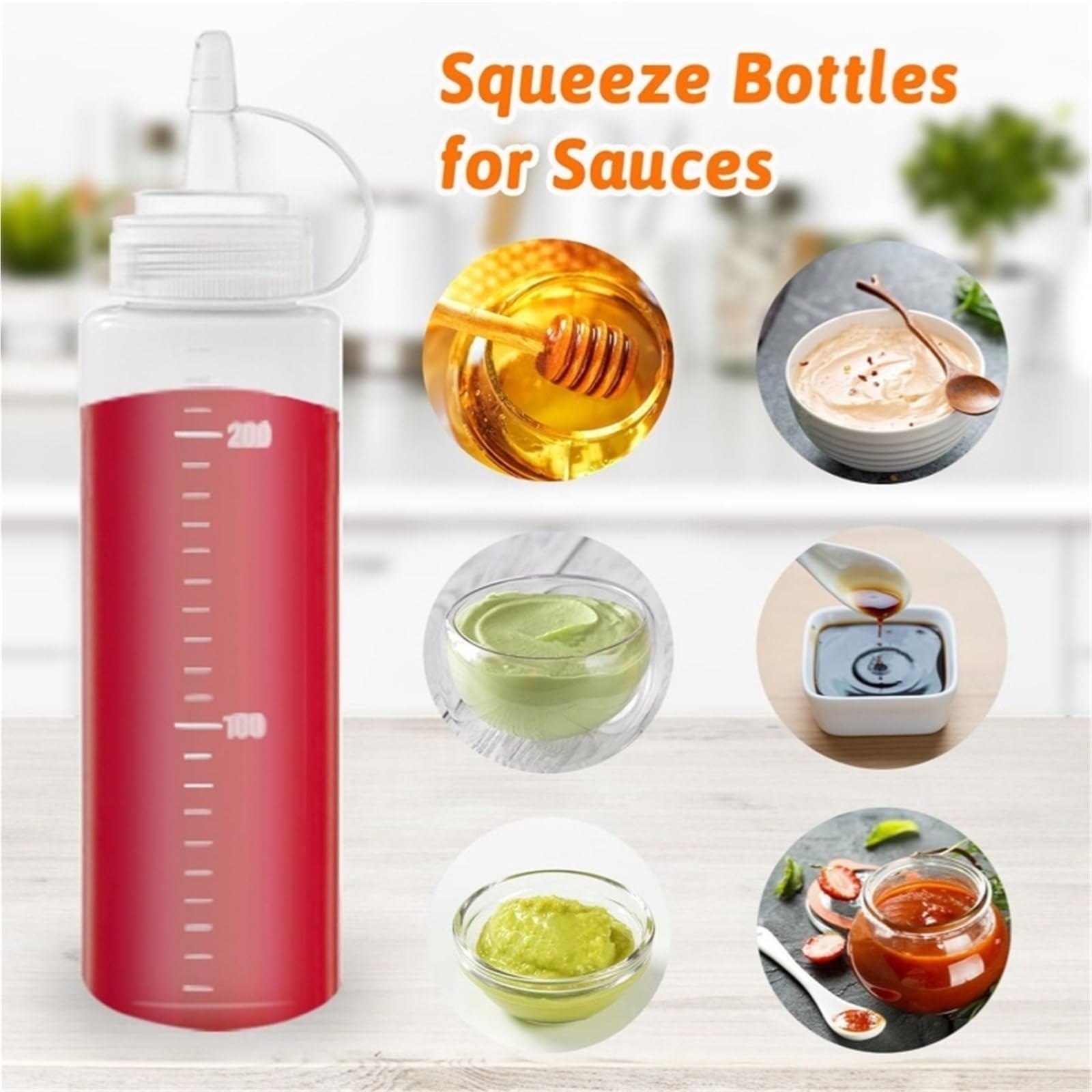 10 pz Condimento Bottiglie da spremere for Ketchup Senape Maionese Salse piccanti Olio d'oliva Gadget cucina 250 ML/360 ML/500 ML per Condimenti(450ML)