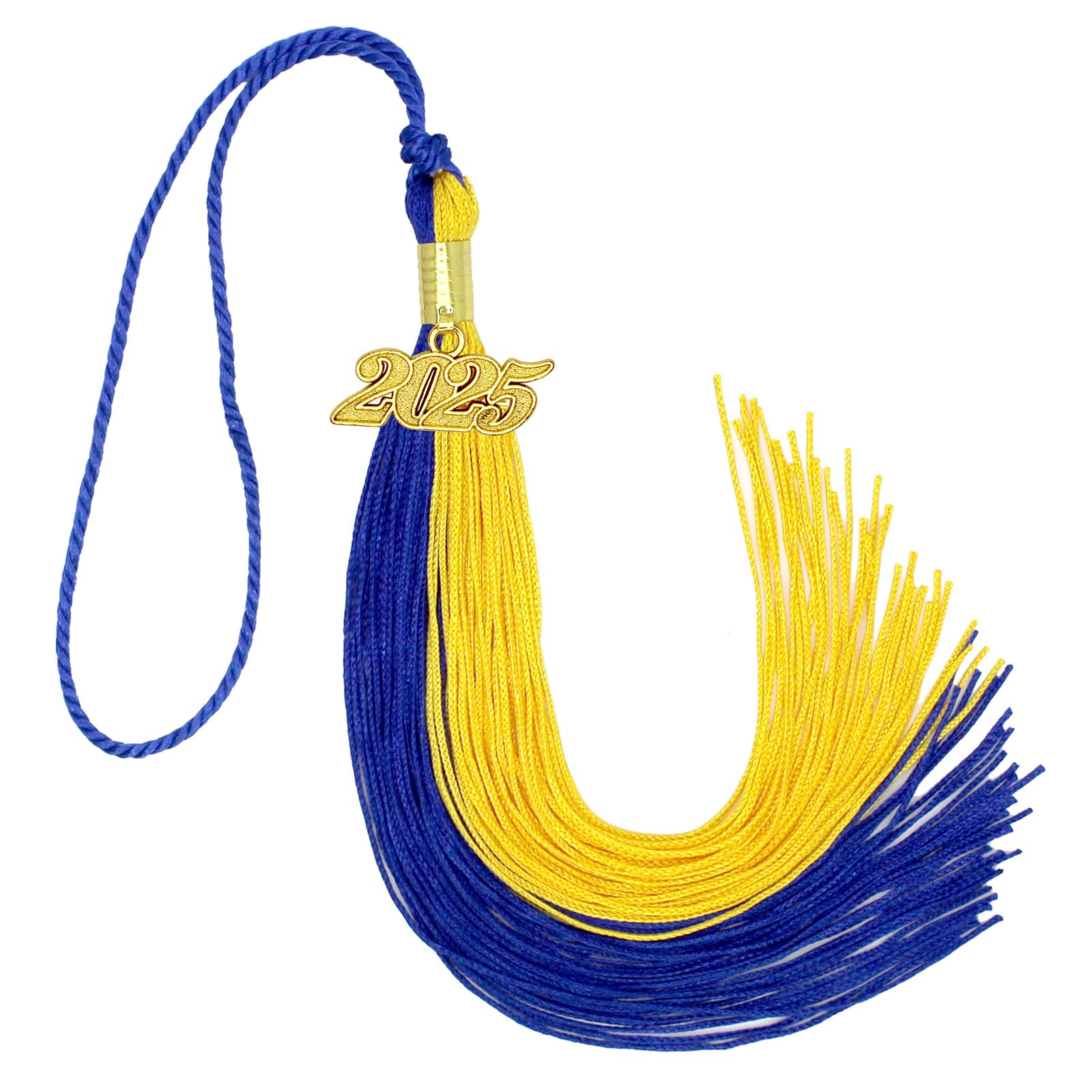 Standard 9 Inch Tassel Navy Blue Graduation Cap With Golden Tassel A ...