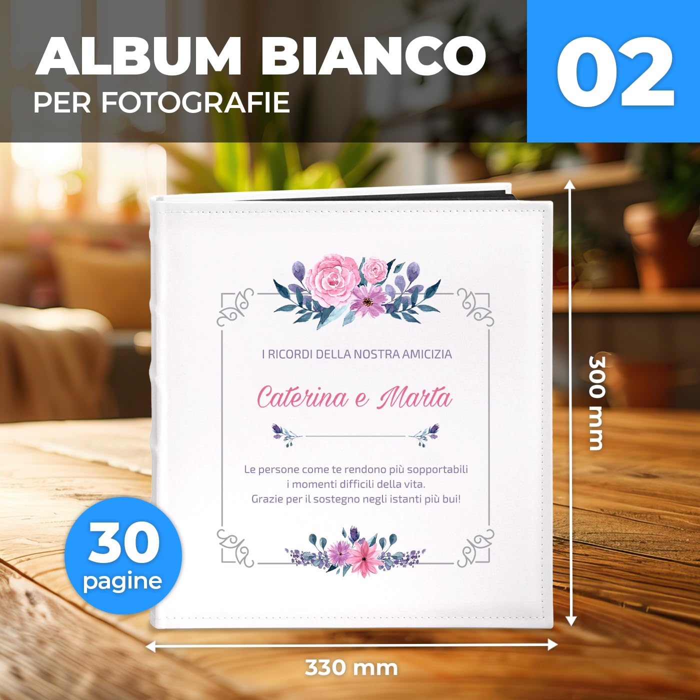 Maverton Album Fotografico Personalizzato, Copertina in Pelle Sintetica