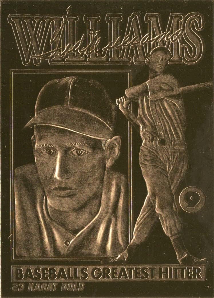 Ted Williams 23KT Gold Baseball Card with Certificate of