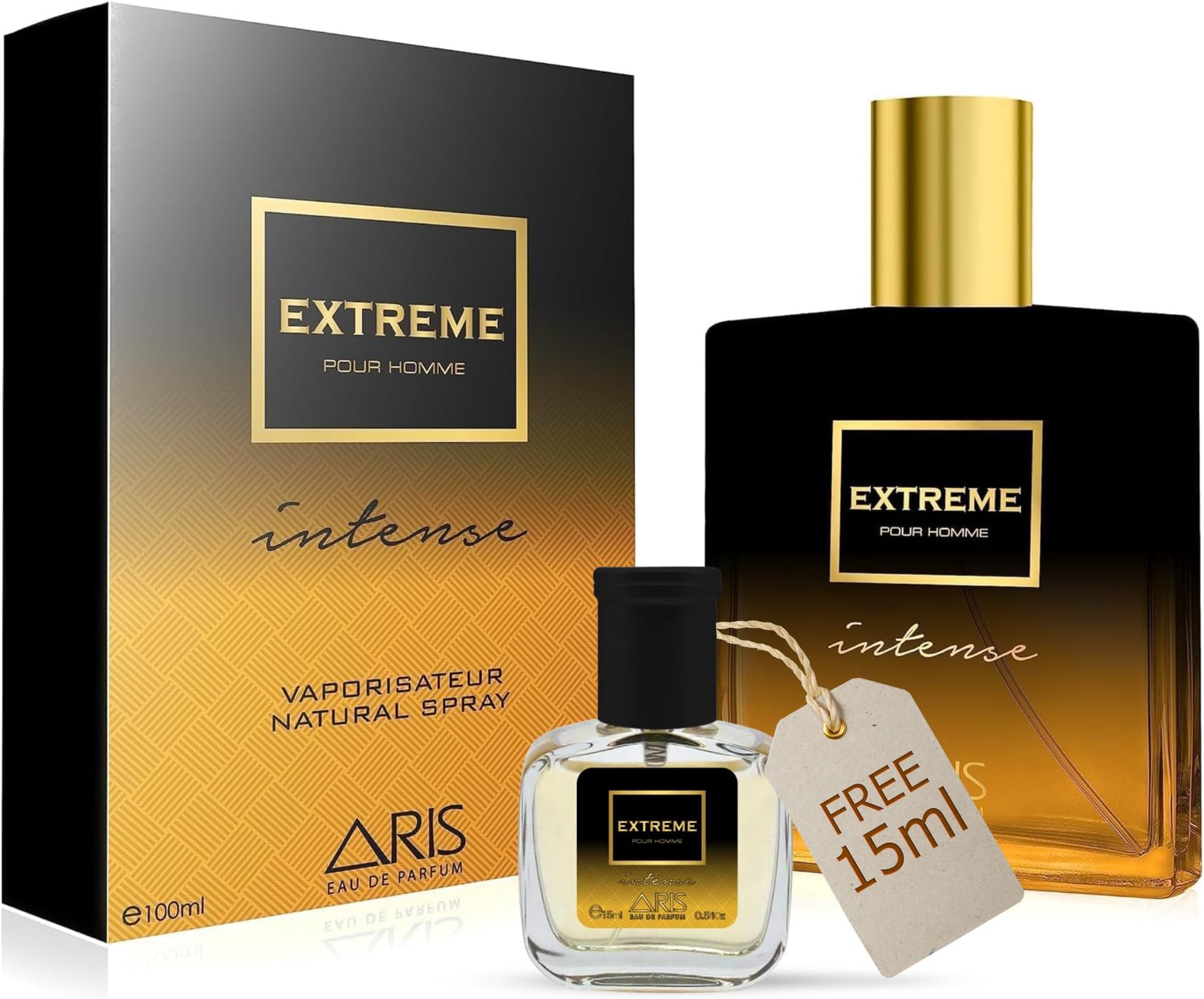 Extreme Intense Eau de Parfum for Men – Long-Lasting Fresh Cologne Spray – Bold Men's Perfume 100ml – Ideal Gift for Daily or Evening Wear – Comes with Extra 15ml Sample (Random Scent Included)