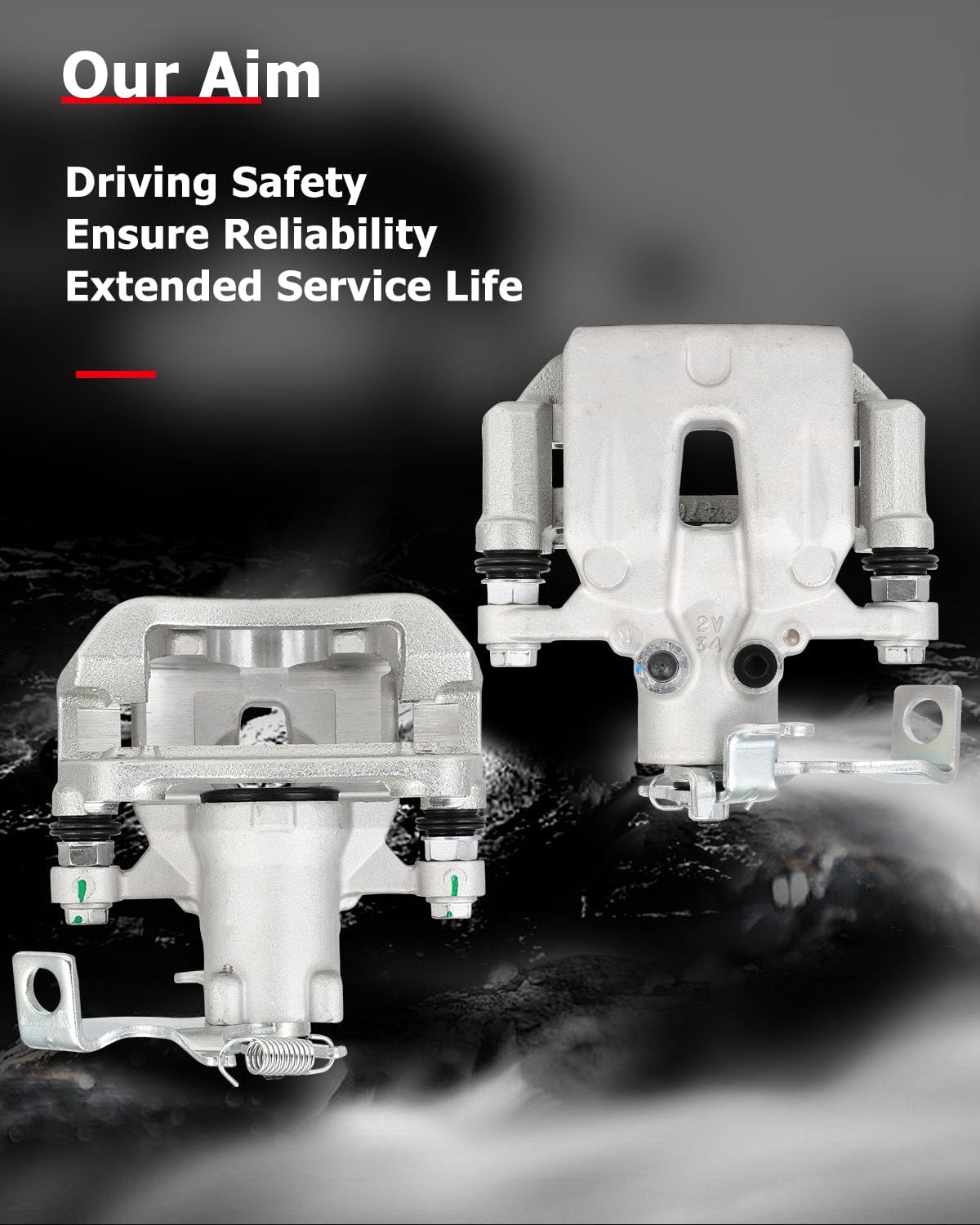 cciyu Rear Left & Right Brake Calipers Assembly w/Bracket 19B6789 19B6788 For Hyundai For Elantra GT/For Veloster,For Kia For Forte/For Forte Koup/For Forte5