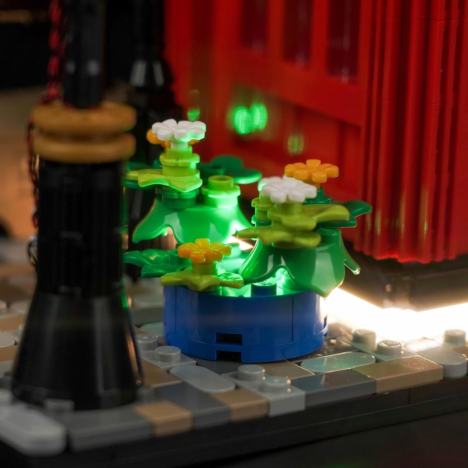 Upgraded Led Light Kit for Lego Red London Telephone Box Building Set, Compatible with Lego 21347 (Model Not Included)