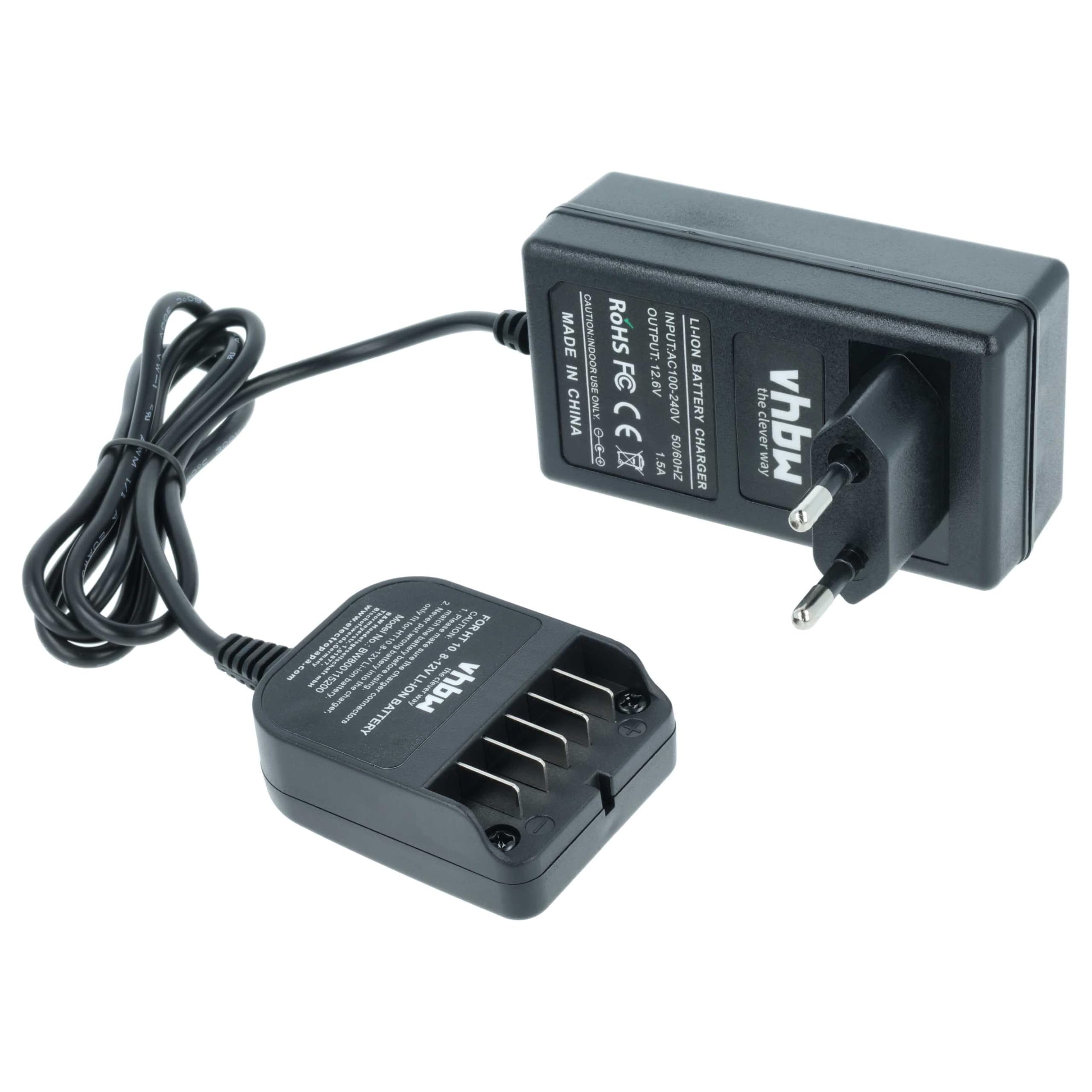 vhbw Cargador Compatible con Hitachi/HiKOKI UR 10, UR 10DL, WH10DCL, WH 10DCL, WH10DFL, WH10DFL2, WH 10DL Herramientas, baterías