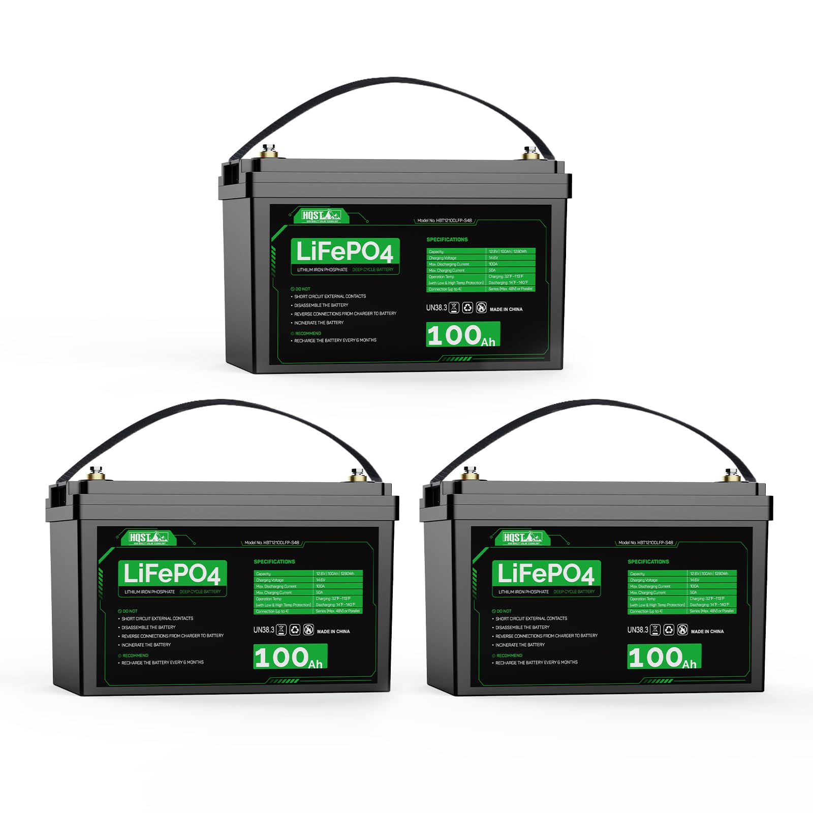 Amazon | HQST 12V 100Ah LiFePO4 リン酸鉄リチウムイオンバッテリー 
