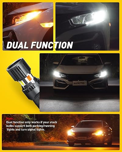 Miniatura 39 de AUXITO CANBUS 7440 Bombillas LED amarillo ámbar 4000 lúmenes para luces intermitentes con resistencia incorporada, antihiperflash 7440NA T20 7441