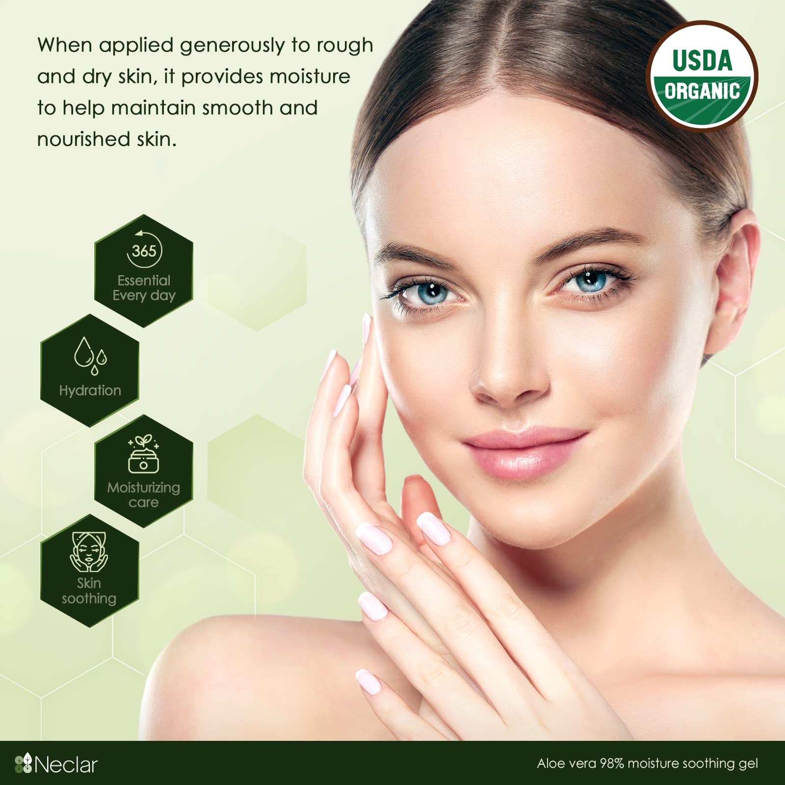 NECLAR Pure Organic Aloe Vera Gel Aloe Vera Soothing gel Aloe