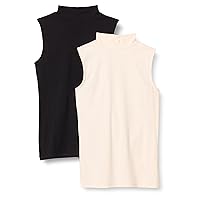 Amazon Essentials Top Senza Maniche in Maglia a Costine Slim Fit con Scollo a Lupetto Donna