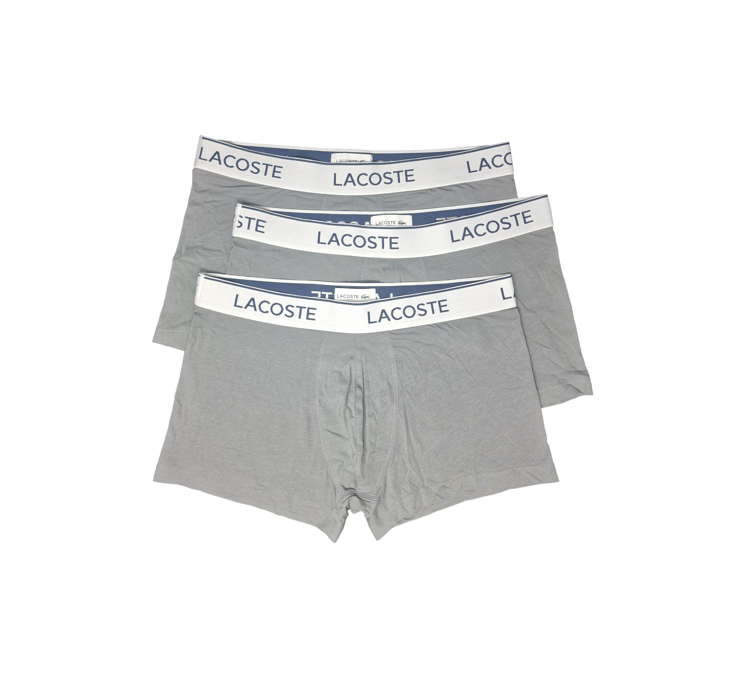 Lacoste Men's Grey 5H9002 Cotton Stretch Trunk Boxers (Uk, Alpha, L, Regular, Regular, )